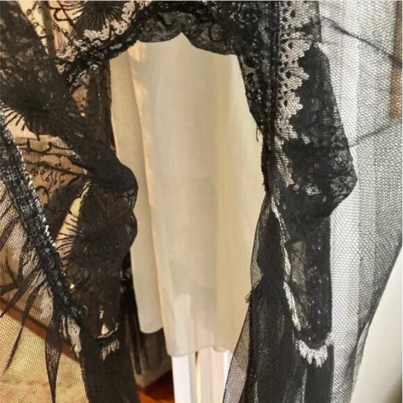 Versace Black Tulle Sequins Sleeveless Cocktail Party Dress Italy EUR 40 US 9 JR - Picture 8 of 12